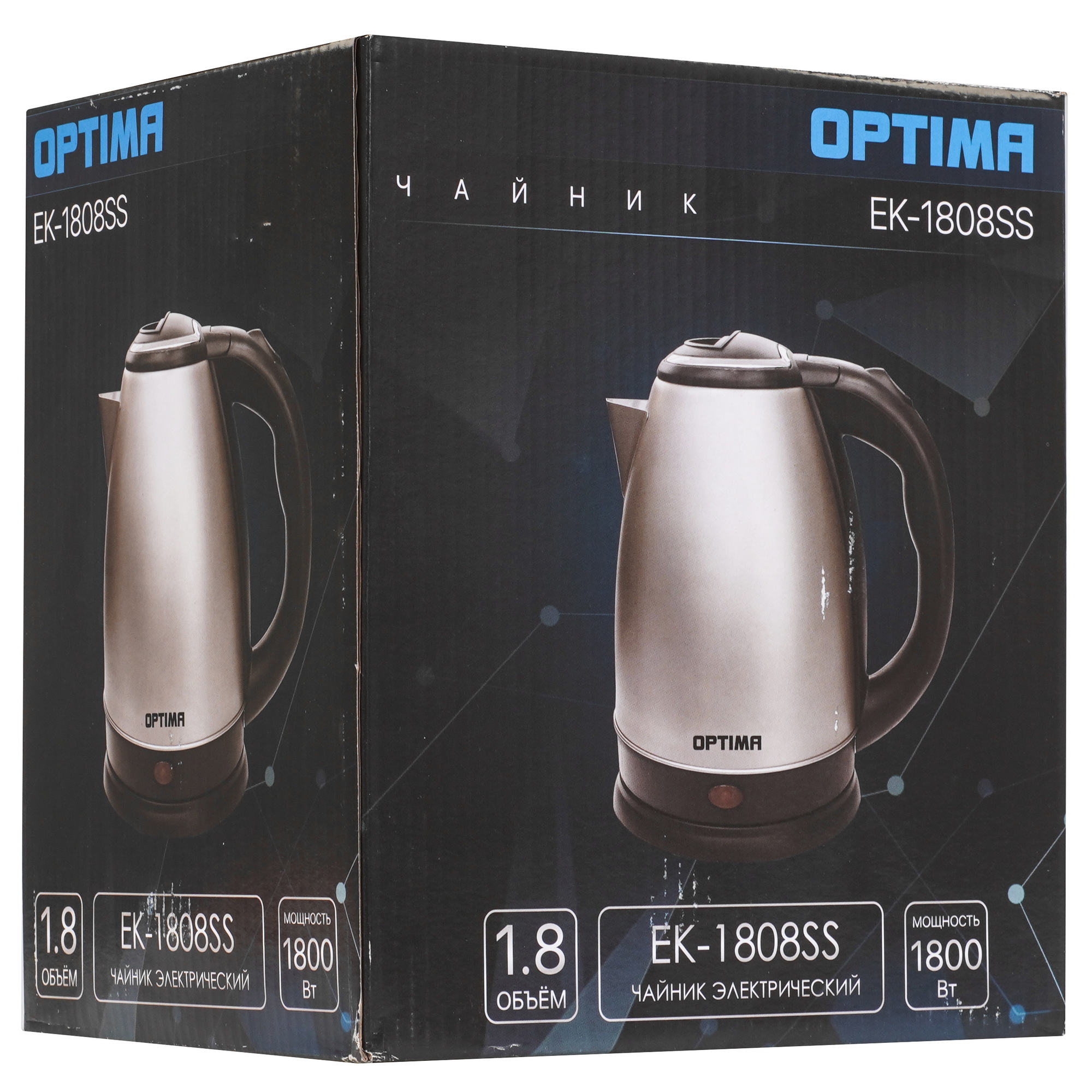9269563 Электрочайник OPTIMA EK-1808SS бежевый STDN-0127611 - Вид №6