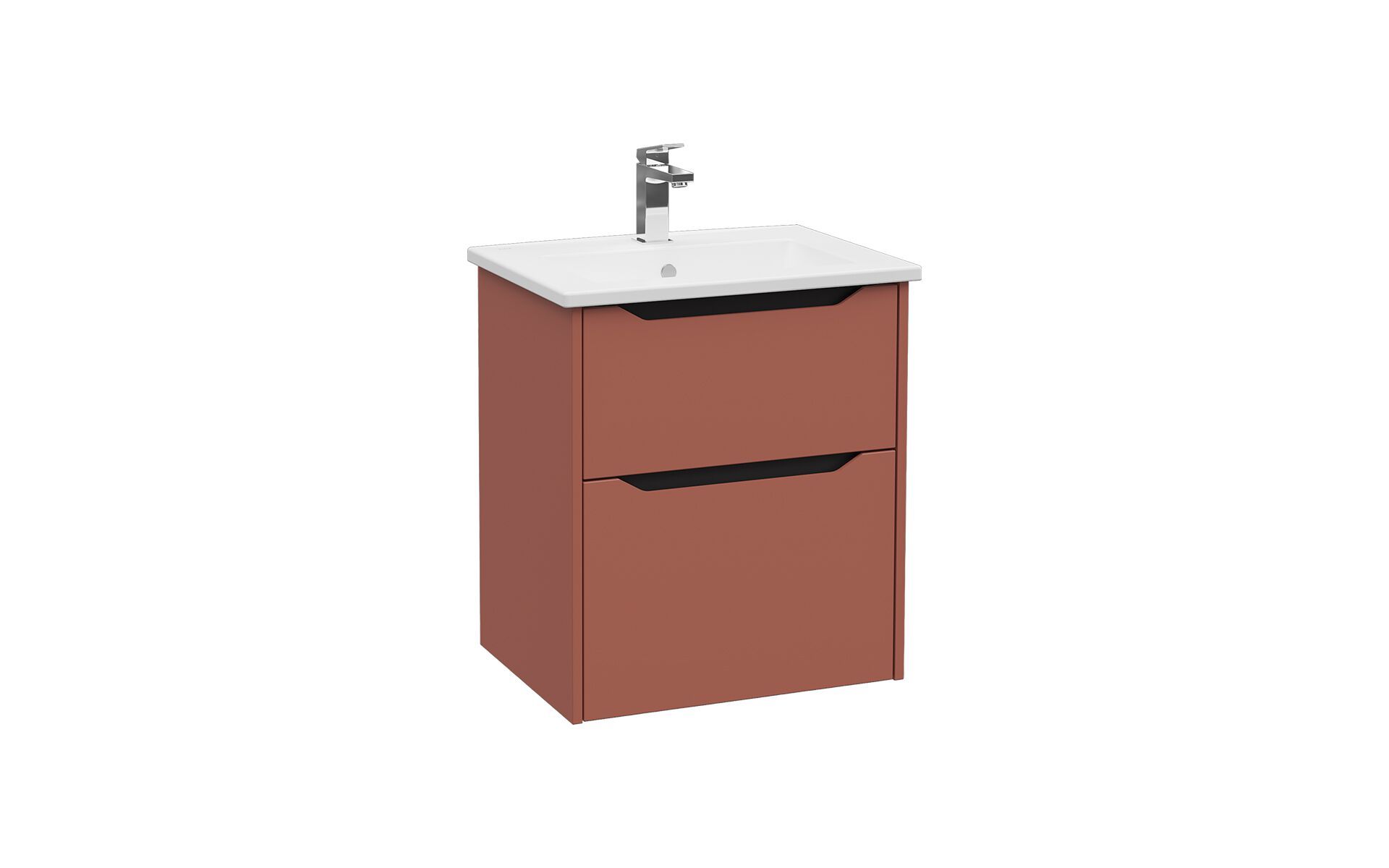 Подвесной шкаф для умывальника с ящиками со встроенной раковиной VitrA Bathrooms Integra Square ARCH-00096421 - Вид №4