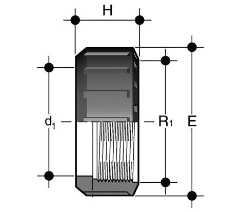SANIT 121448020063 Гайка, PVC-U, нарезные  - Вид №1