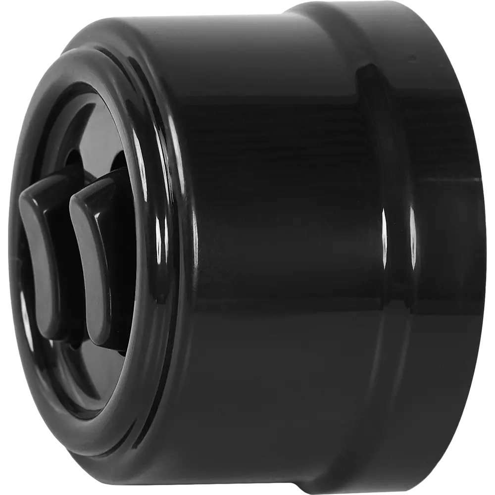 Выключатель двухклавишный Electraline черный глянцевый 84229202 Лофт STLM-0047235 - Вид №5