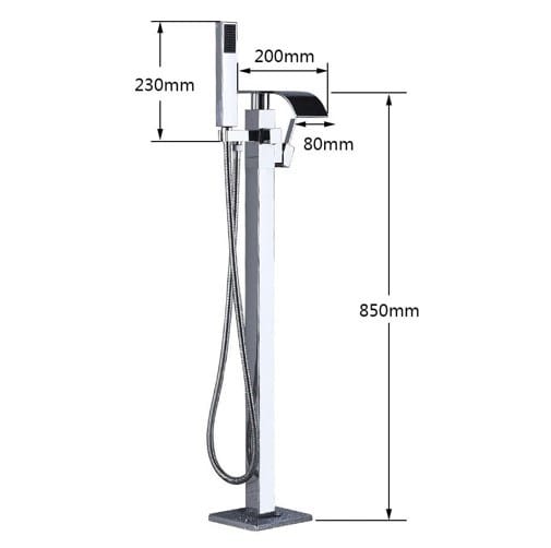 Латунный смеситель для ванны с ручным душем Fontana Showers FS1377 ARCH-00110788 - Вид №5