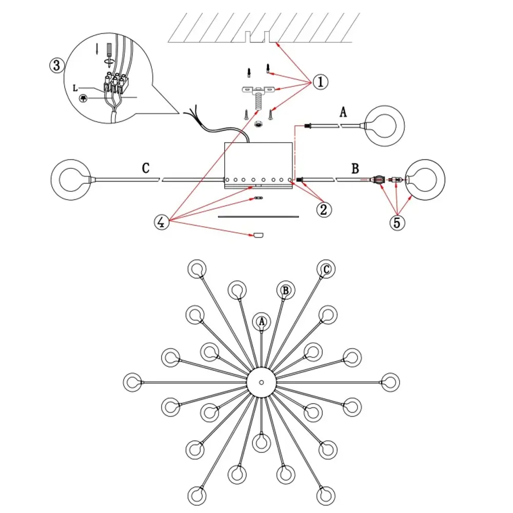 Люстра Freya Celebrity — элегантное потолочное освещение для гостиной и спальни 88241805 STLM-0930644 - Вид №13