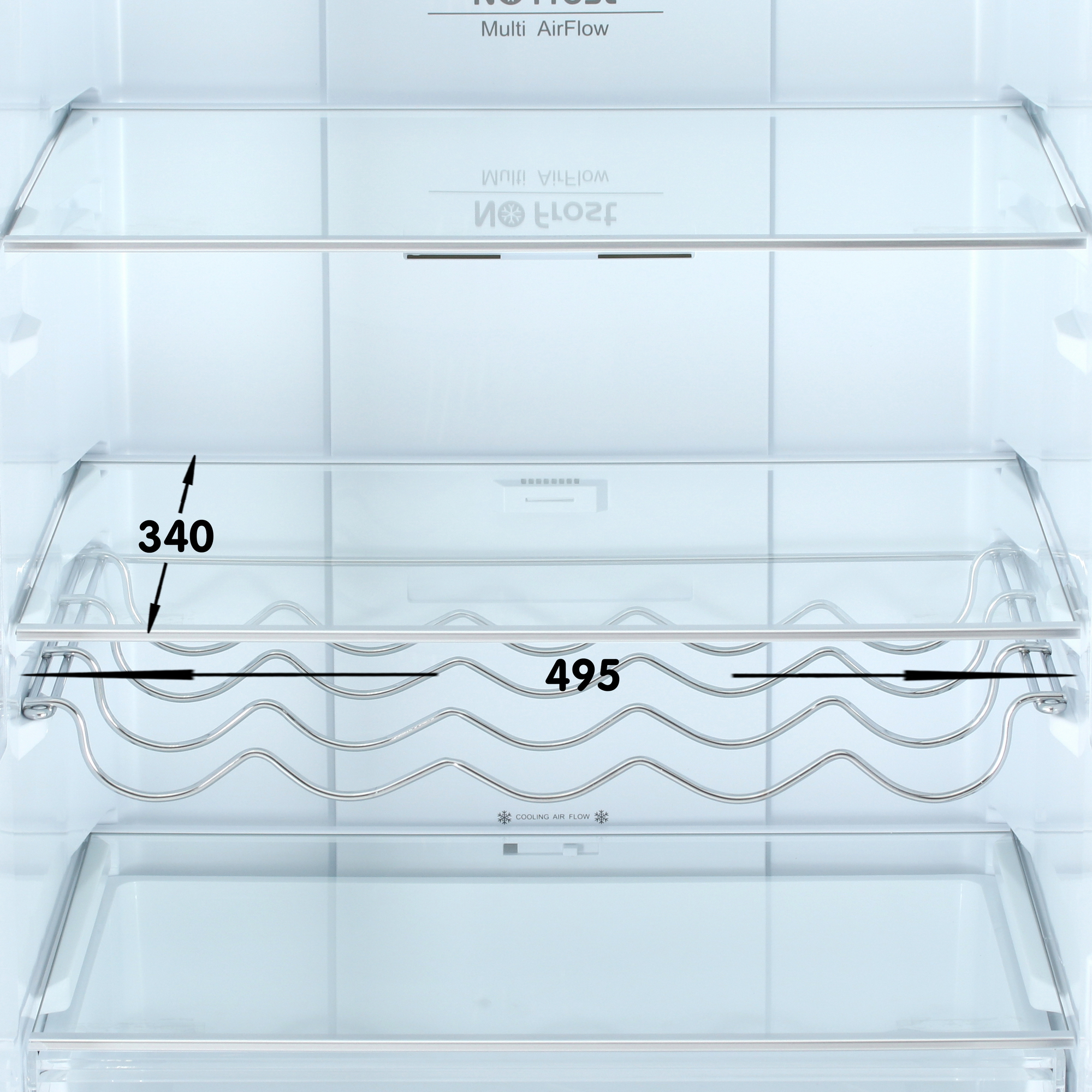 9136760 Холодильник с морозильником DEXP RF-CN350DMG/S черный STDN-0070037  - Вид №8