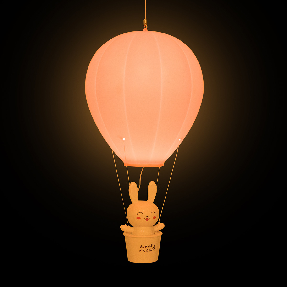 Ночник детский "Зайчик на воздушном шаре" розовый LITTLE LOVELY COMPANY  281706 Розовый Santreyd  - Вид №1