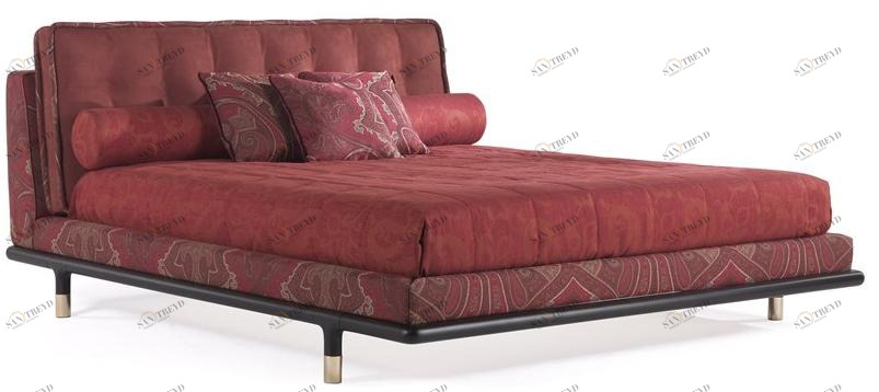 ETRO Home Interiors Кровать king size из ткани с мягким изголовьем Woodstock sun-id-1438843