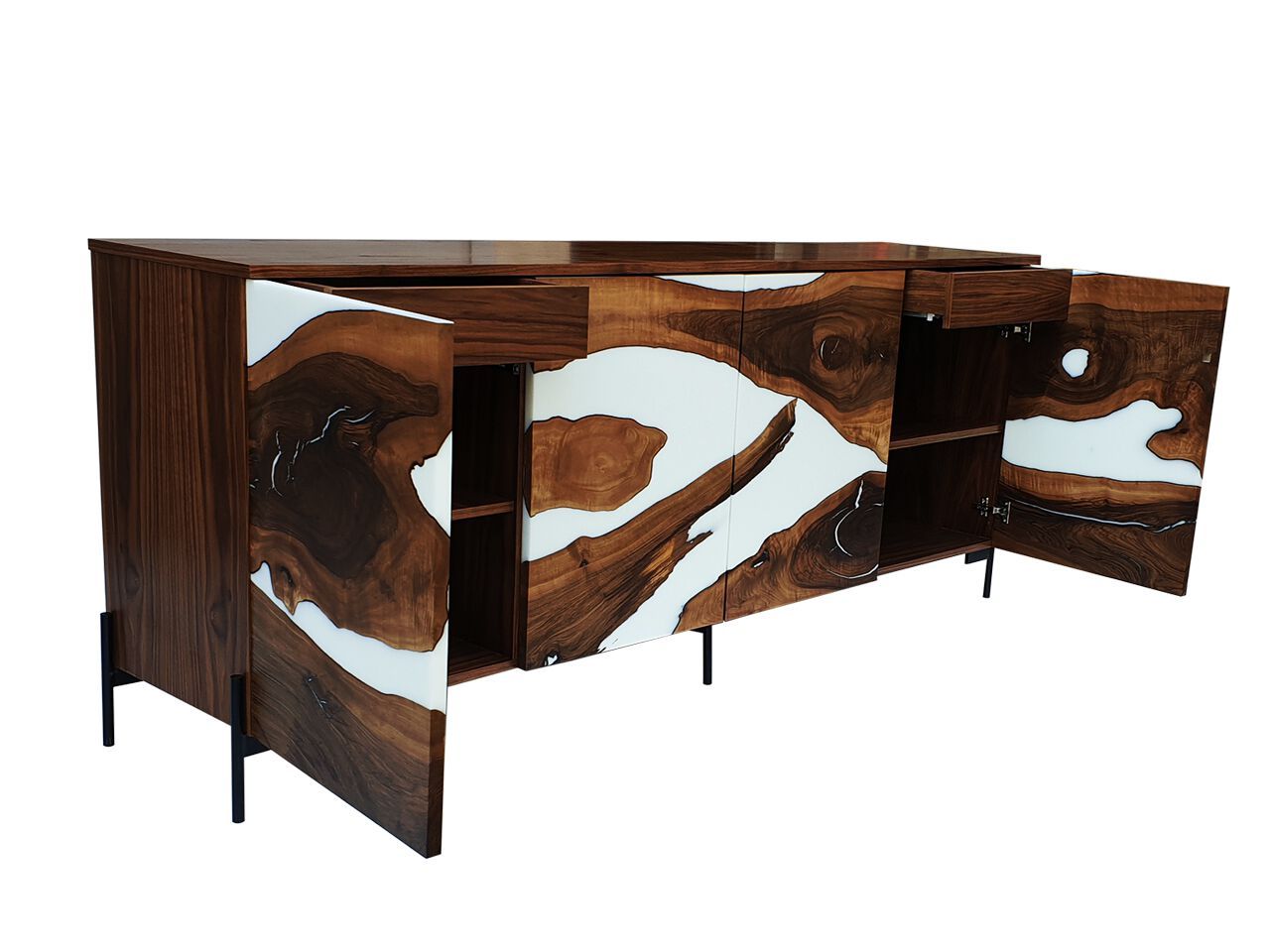 Шкаф из орехового дерева и смолы с распашными дверями Legnor LEG2408802 / LEG2408808 ARCH-00125659