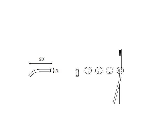 Набор для ванны из нержавеющей стали Falper водоносный горизонт ARCH-00079516 - Вид №12