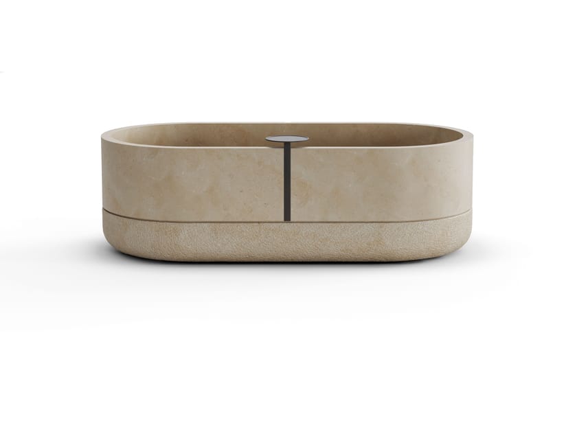 Овальная ванна из камня Лечче PIMAR V35B - GROOVE ARCH-00087041