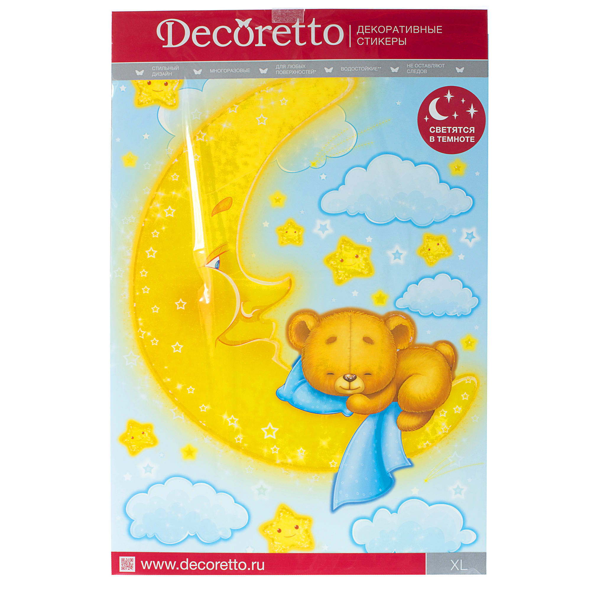 11825059 Наклейка светящаяся «Мишка на луне» Декоретто, 1 шт Santreyd  - Вид №1