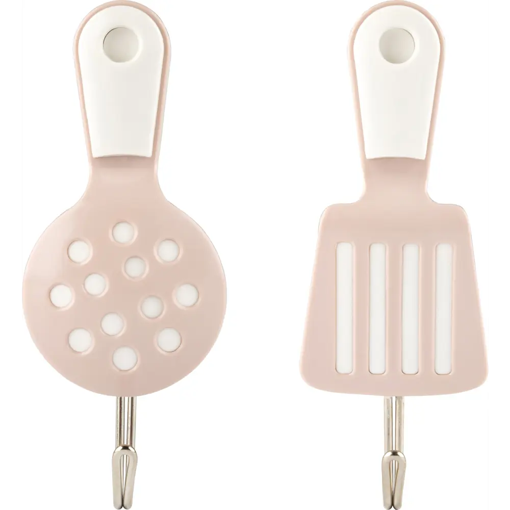 Набор крючков самоклеящиеся Кухня 4x10 см, розовый 2 шт Santreyd STLM-2152644 - Вид №1