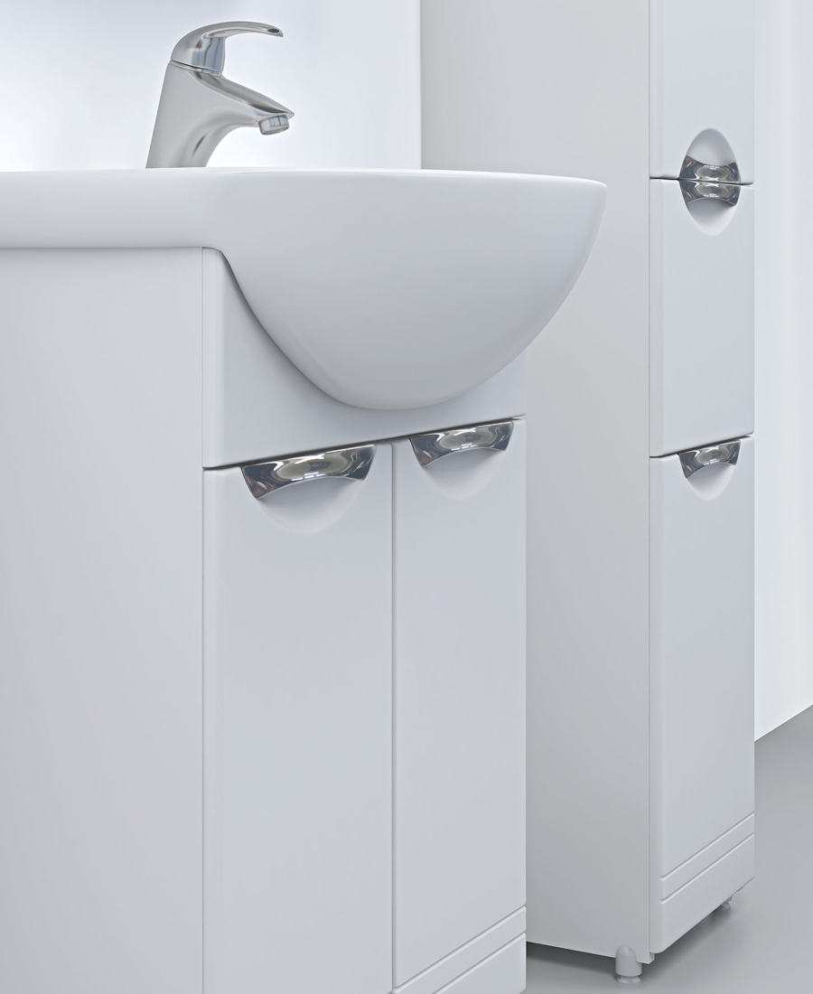 Тумба с раковиной Callao 600-1 (Балтика)610⨉450⨉840 мм белый Santreyd sun-id-664546 - Вид №2