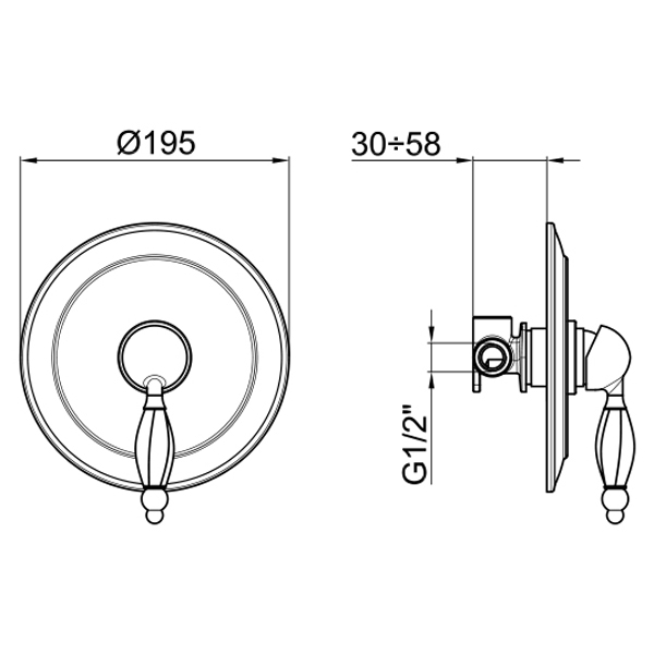 AL880101065 Смеситель для душа Webert Alexandra - Вид №1