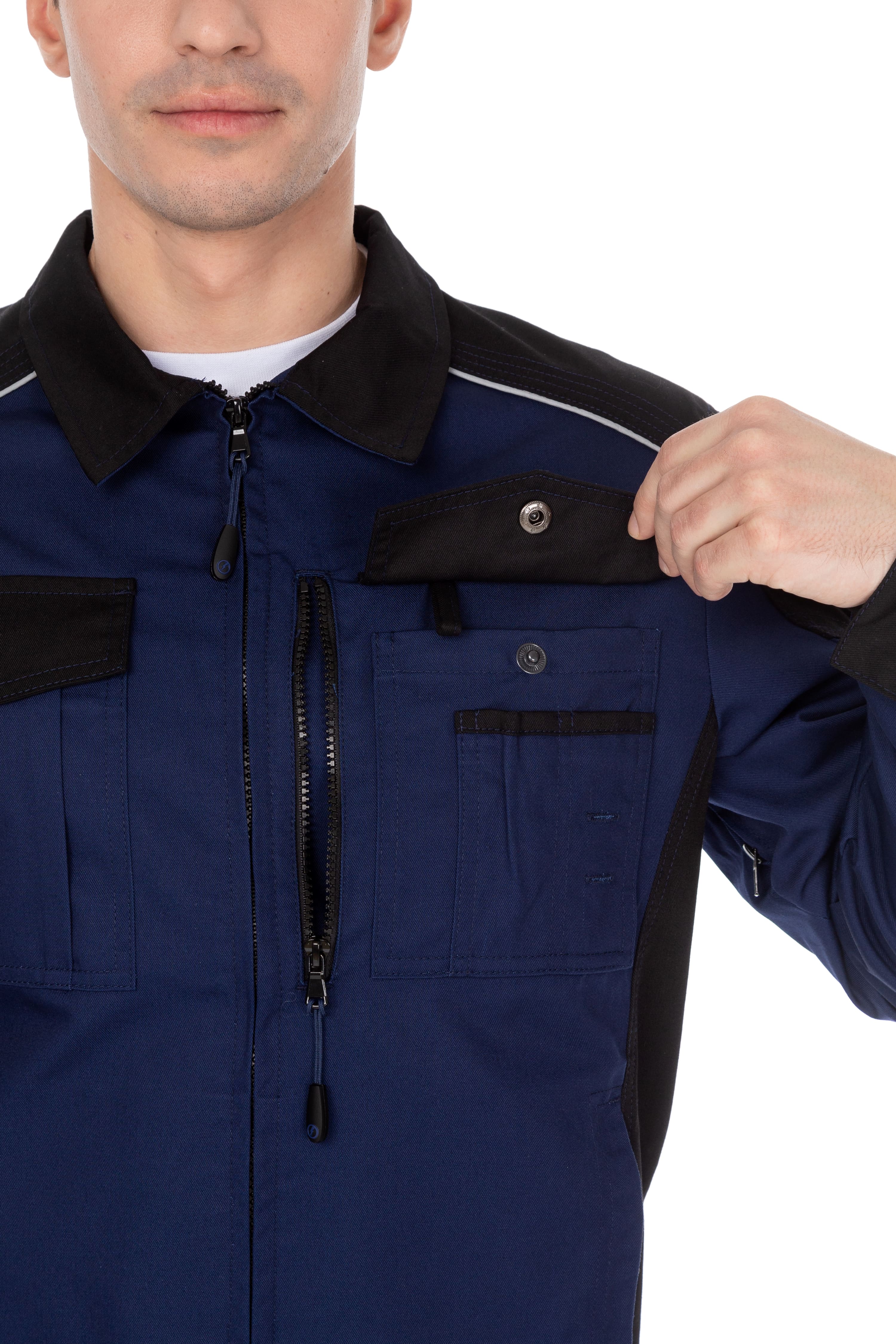 70043 Костюм  NEW темно-синий с черным STATUS  Летняя спецодежда  размер 48-50/182-188  - Вид №20