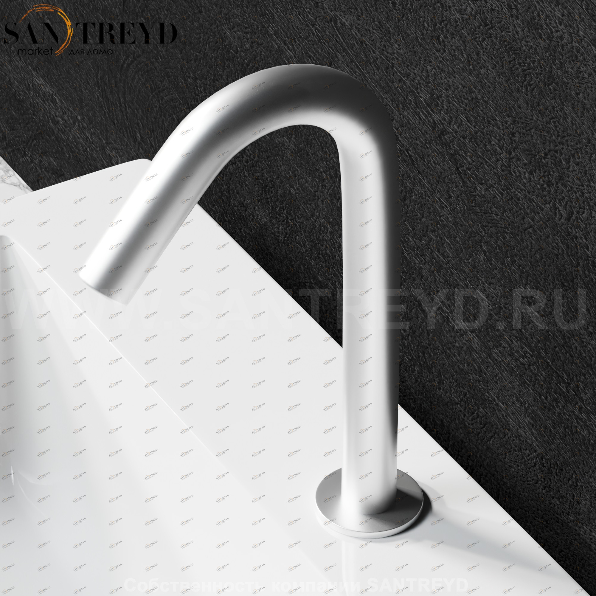 Смеситель ARUB1007SP SQUARE для раковины хромированный матовый Agape