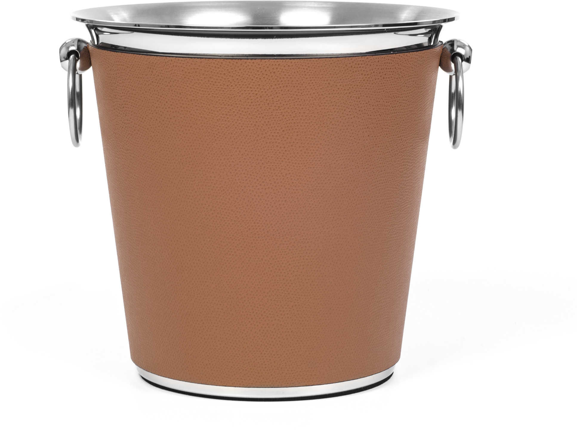 Ведро для шампанского - Ø 22,5X В21 см / плетеная кожа_coffee