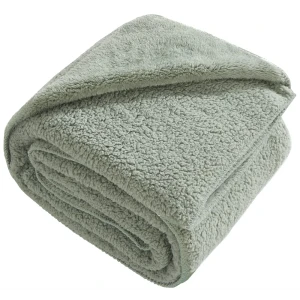 Плед Barro 180x200 см велсофт цвет серо-зеленый