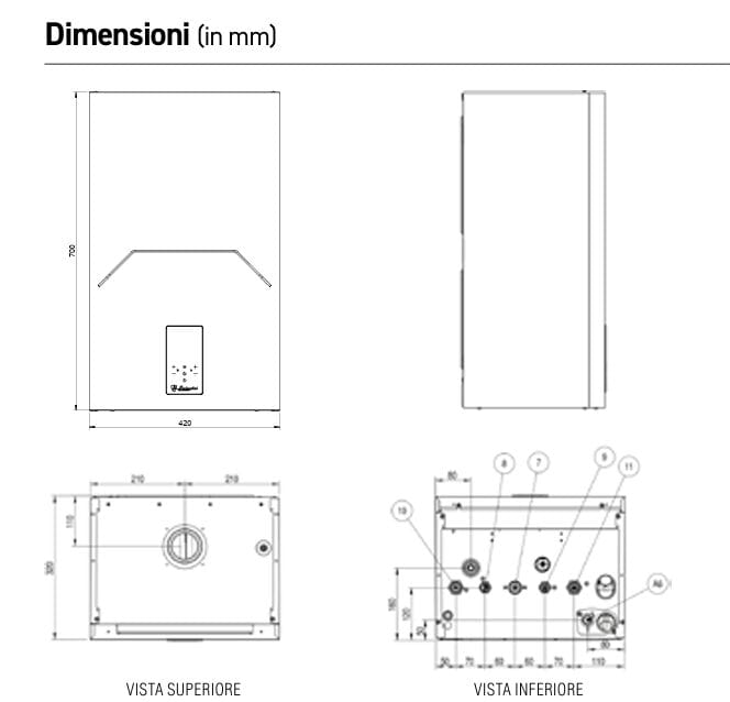 Конденсационный настенный котел с мгновенным санитарным производством Lamborghini CaloreClima Alhena ARCH-00098347 - Вид №2