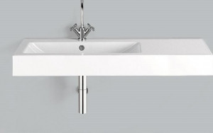 4288200401 Умывальник, wt.gr1250h.l, белая, противомикробное Alape серия GR