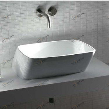 42467 Подвесная раковина настенная овальная   белая Santreyd 