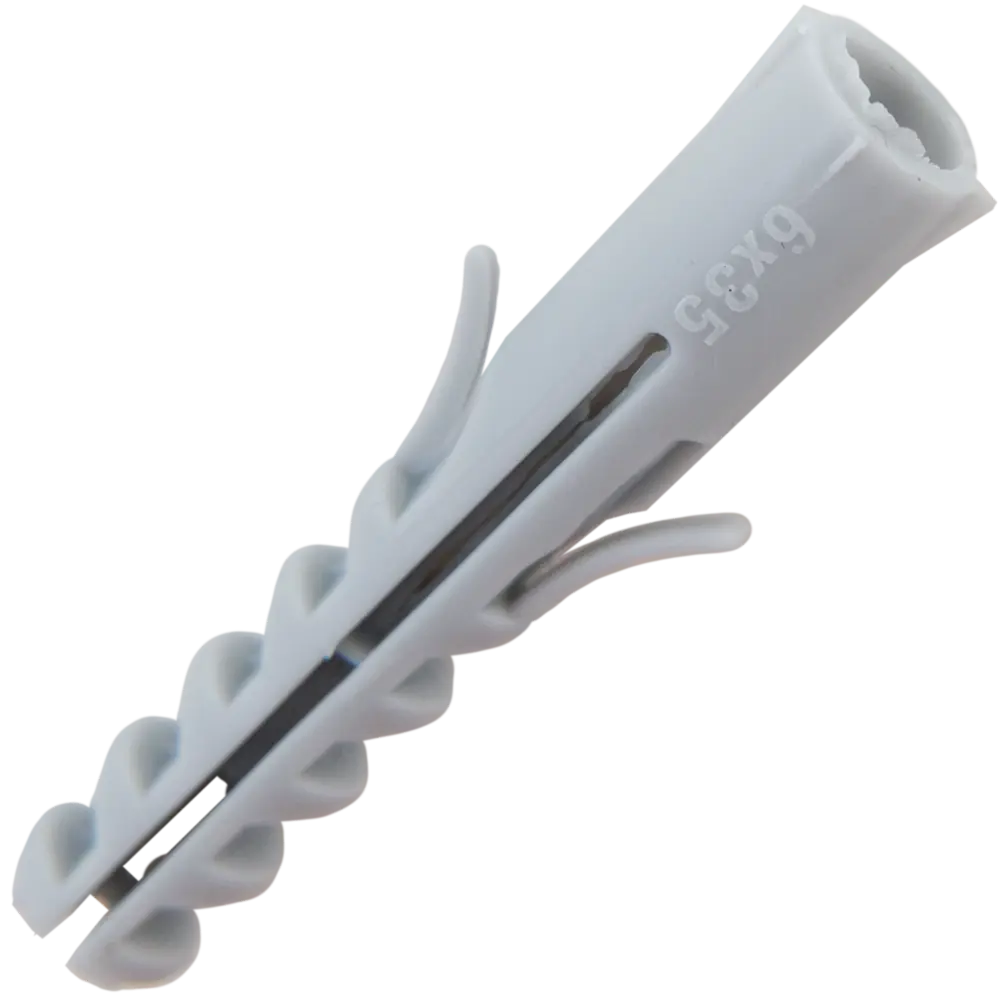 Дюбель с усами для полнотелых материалов 6х35 мм полипропилен цвет серый 200 шт НЕВСКИЙ КРЕПЕЖ STLM-2152981