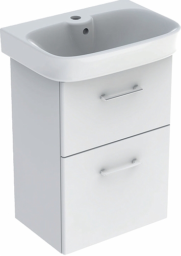 9616321001 IDO Glow Square мойка с основанием для умывальника, с двумя ящиками, 500 мм, белый - Вид №1