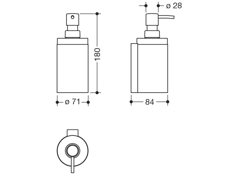 900.06.00140 Дозатор мыла с держателем HEWI System 900 - Вид №5
