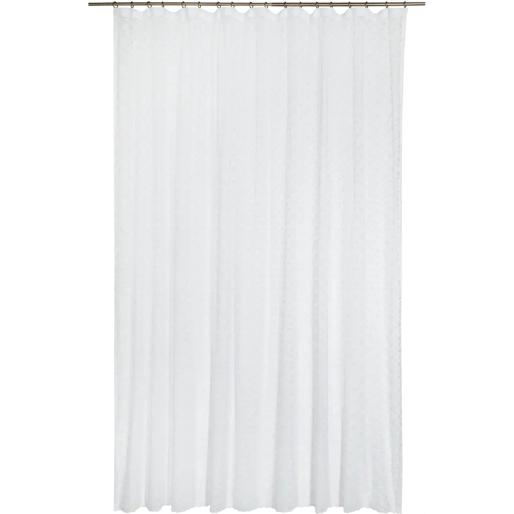 Тюль на ленте Мильфлер 250x260 см полиэстер цветы цвет белый AMORE MIO STLM-2162664 - Вид №1