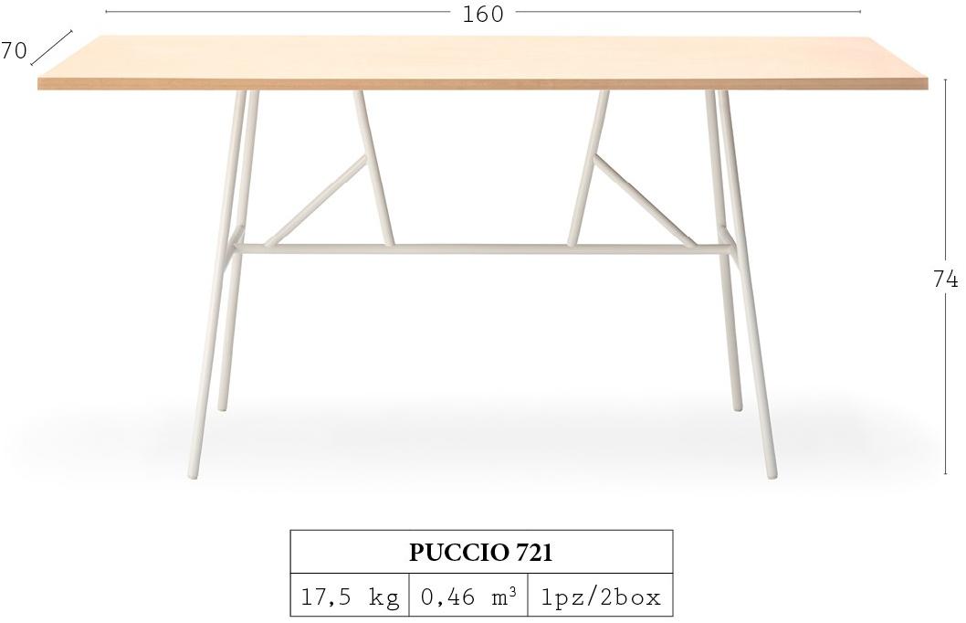 Billiani Стол из ясеня на металлической основе Puccio 721 - Вид №3