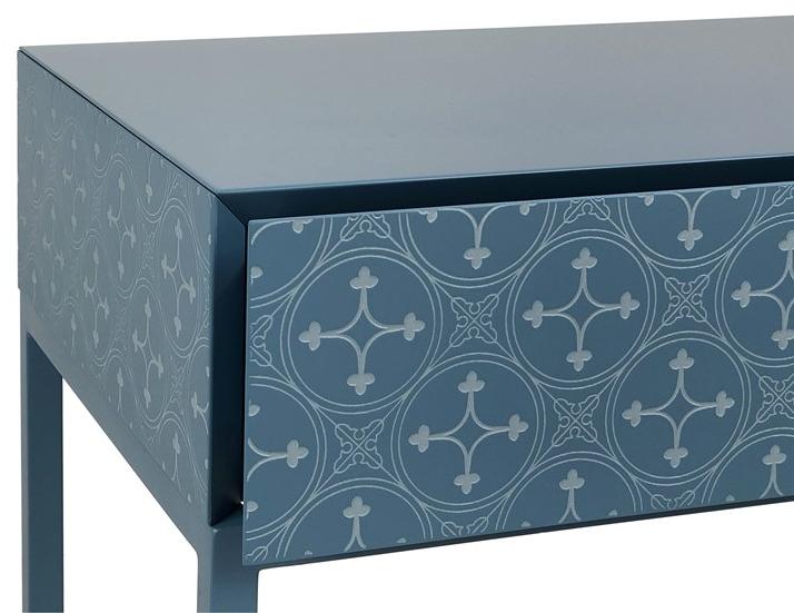 Barba design Прямоугольная прикроватная тумбочка с ящиками, лакированная hdf Tiles C.54 - Вид №3