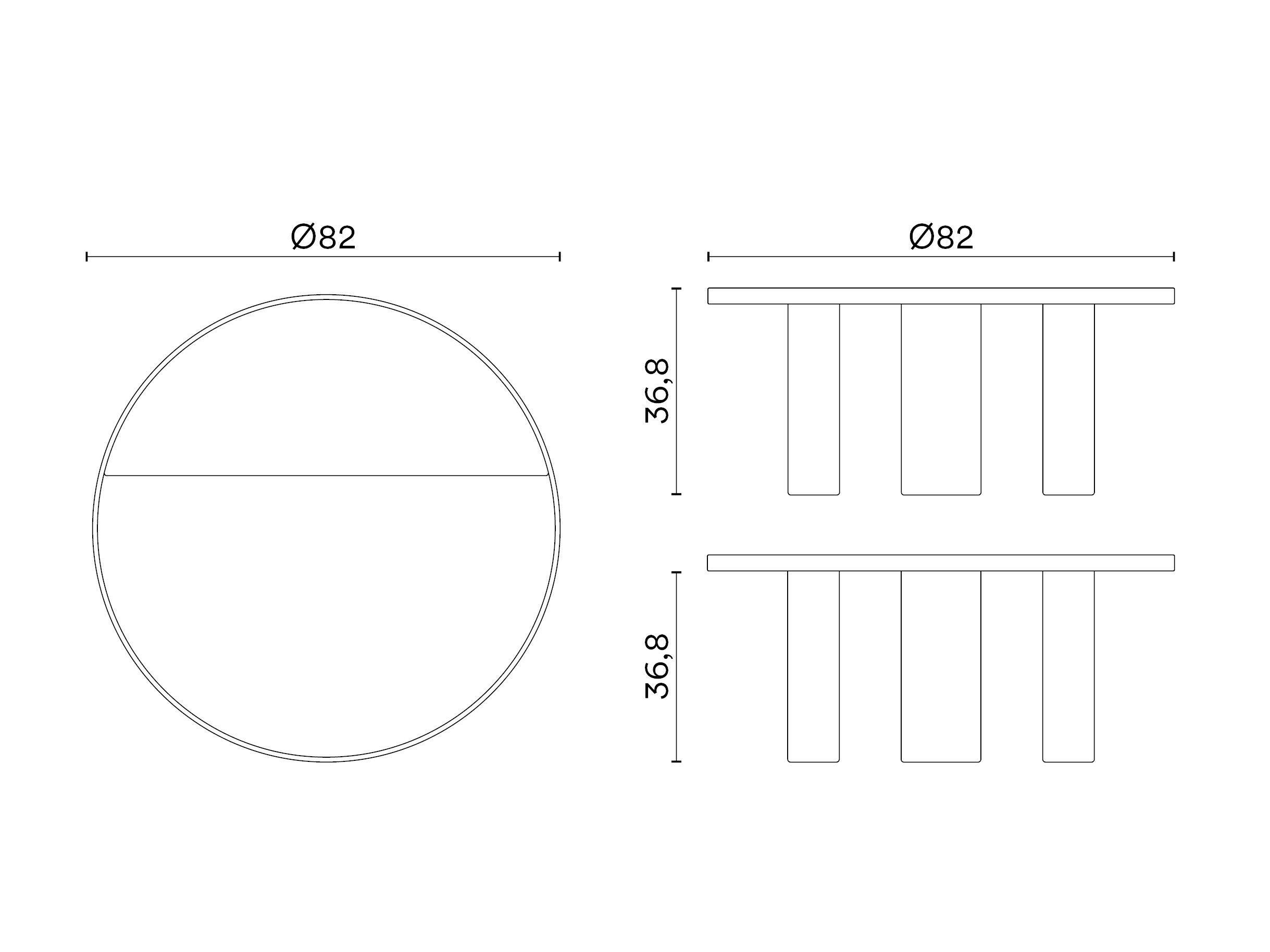 Круглый деревянный журнальный столик Noah Living Piet ARCH-00071003 - Вид №6