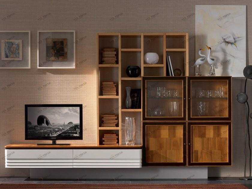 Cantiero Модульная стенка для хранения из массива дерева Elettra day El1021