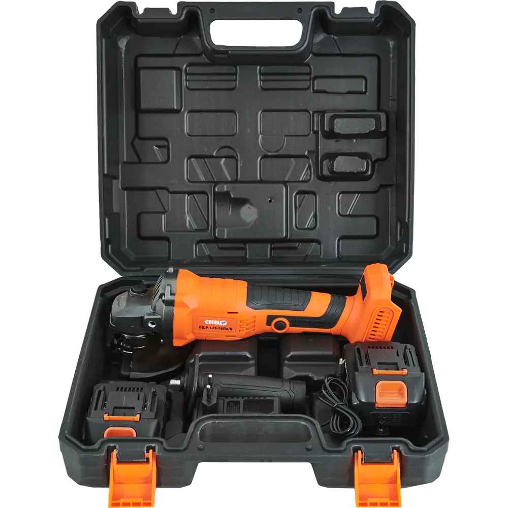 УШМ аккумуляторная бесщеточная Спец БШУ125-18ЛИ, 125 мм, 18 В Li-ion 2x2 Ач STLM-2192575 - Вид №5