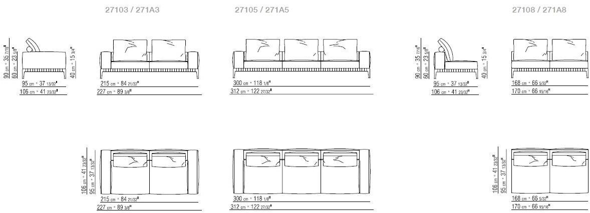 Flexform Модульный тканевый диван Gregory sun-id-1426376 - Вид №11