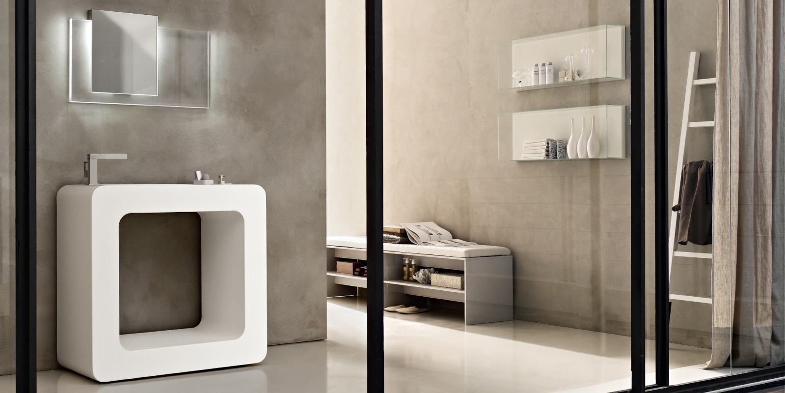 Toscoquattro Зеркало с внутр. подсветкой и вставкой из оргстекла Specchiere левое 09PA2LLSX - Вид №1