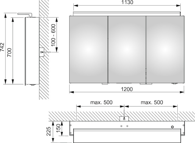 13605171302 Зеркальный шкаф KEUCO Royal L1 - Вид №2