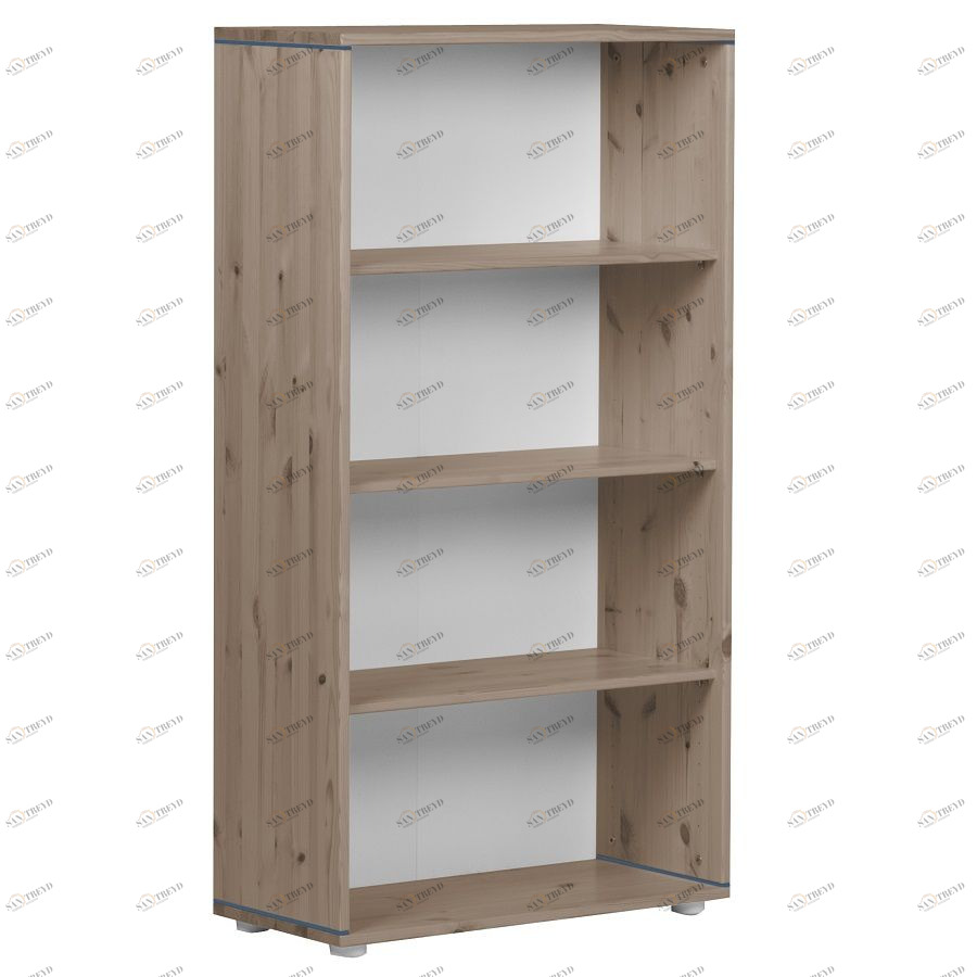 Стеллаж Flexa Classic storage с 3 полками, коричневый/голубой 812450138