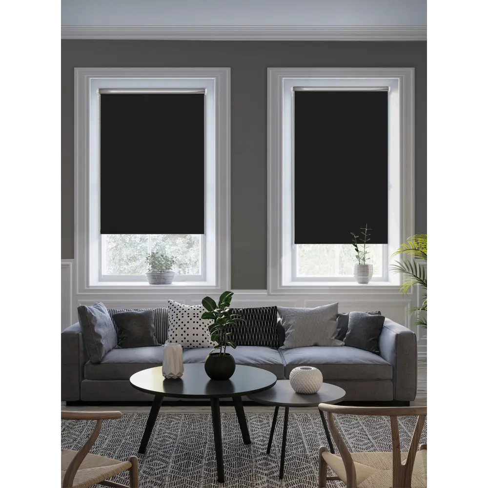 Штора рулонная блэкаут Silver 55x175 см черная GARDEN BLACKOUT Silver STLM-2100608 - Вид №3