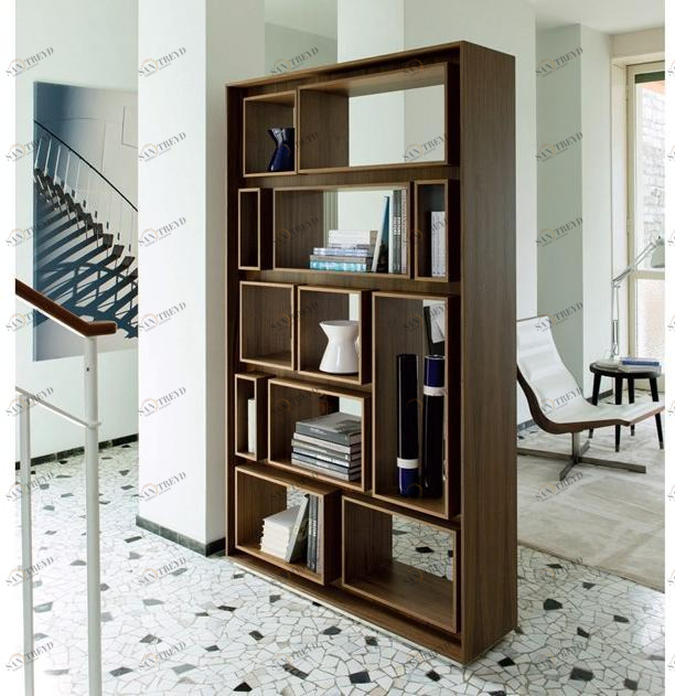 Porada Книжный шкаф-разделитель из ореха Iron sun-id-1442837