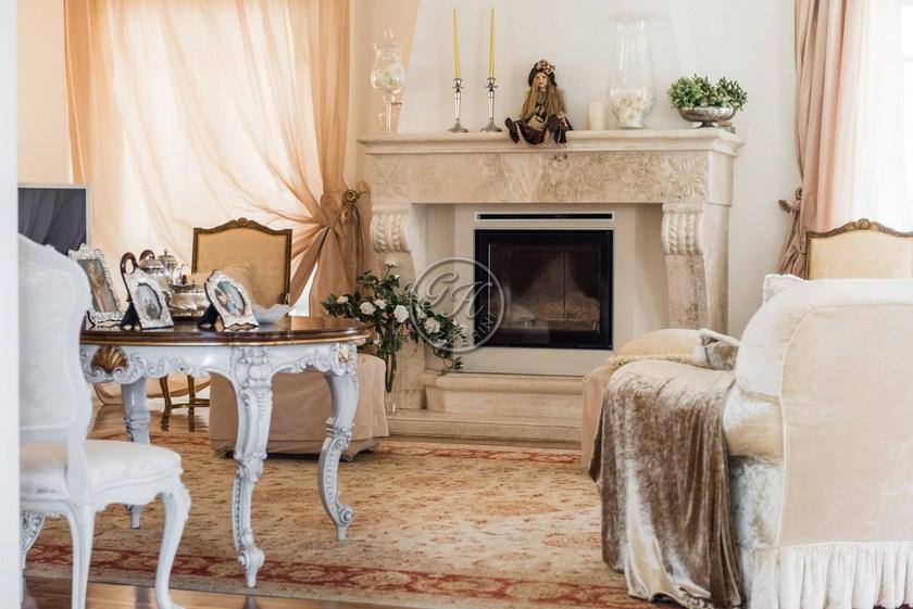 GH LAZZERINI Дровяной камин закрытый из натурального камня на стене sun-id-1395819 - Вид №2