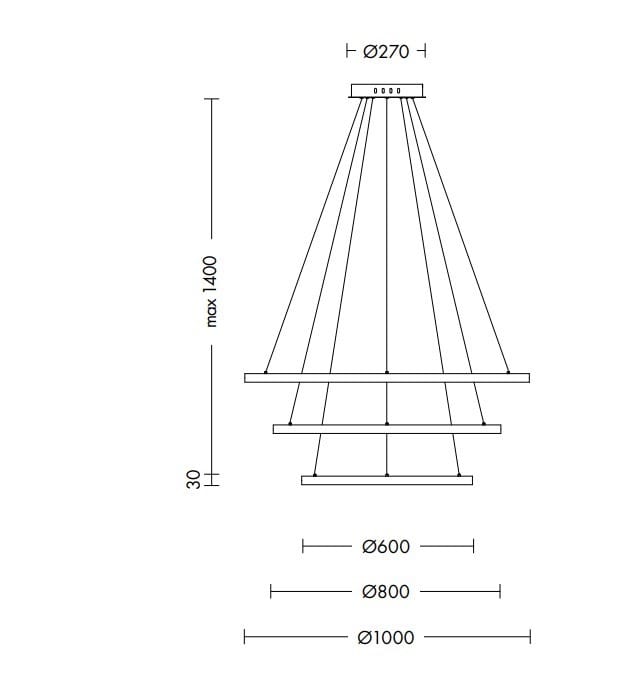 Алюминиевый светодиодный подвесной светильник Rossini Illuminazione ZERUM ARCH-00126160 - Вид №4