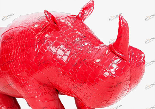 Пуф "Носорог" красный глянцевый EUROSON ЖИВОТНЫЕ 126060 Красный
