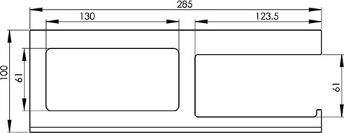38043D Бумагодержатель ACCESSORIES подвесной с полкой ANTI-SLIP цвет хром LANGBERGER Accessories, VICO - Вид №2
