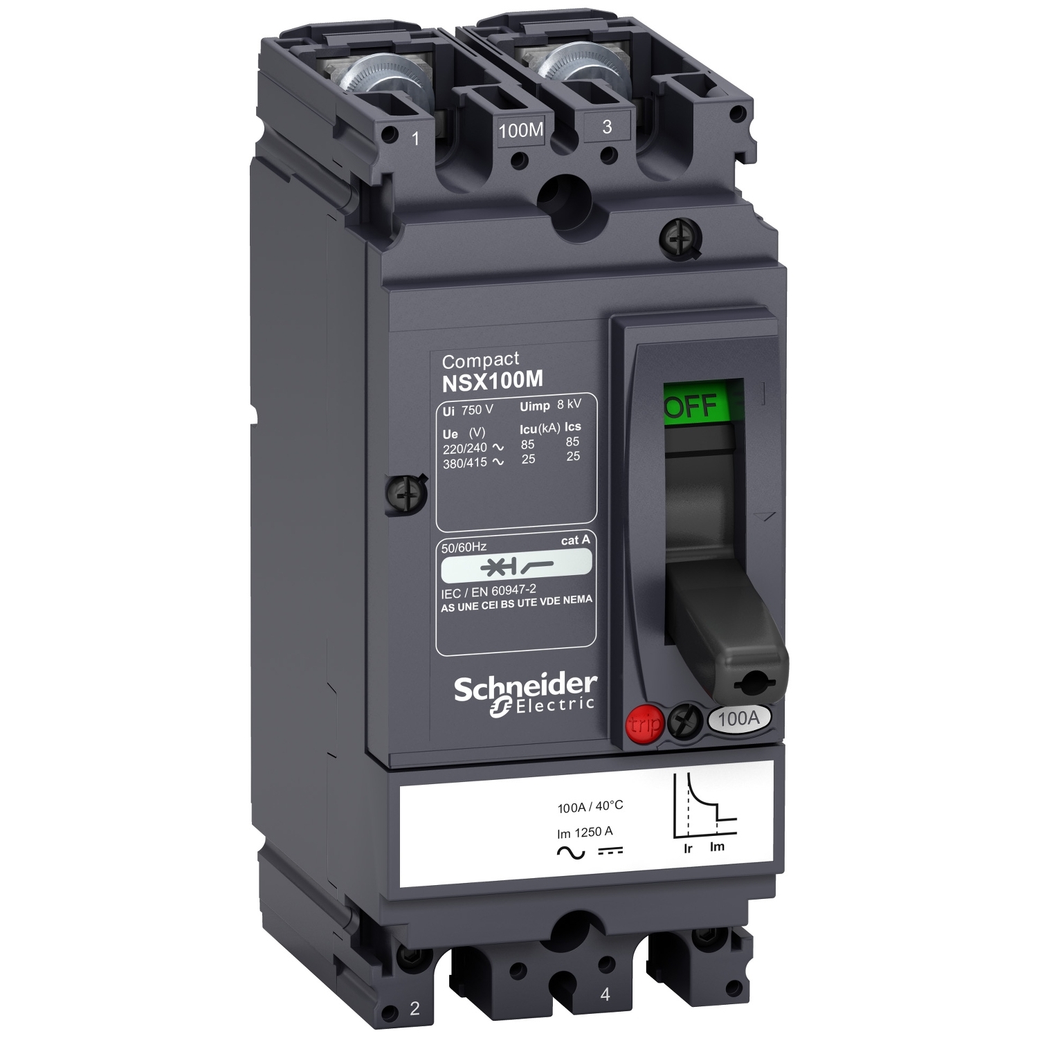 LV438604 Силовой автомат NSX, 25кА, 2P, 25А Schneider Electric Compact 