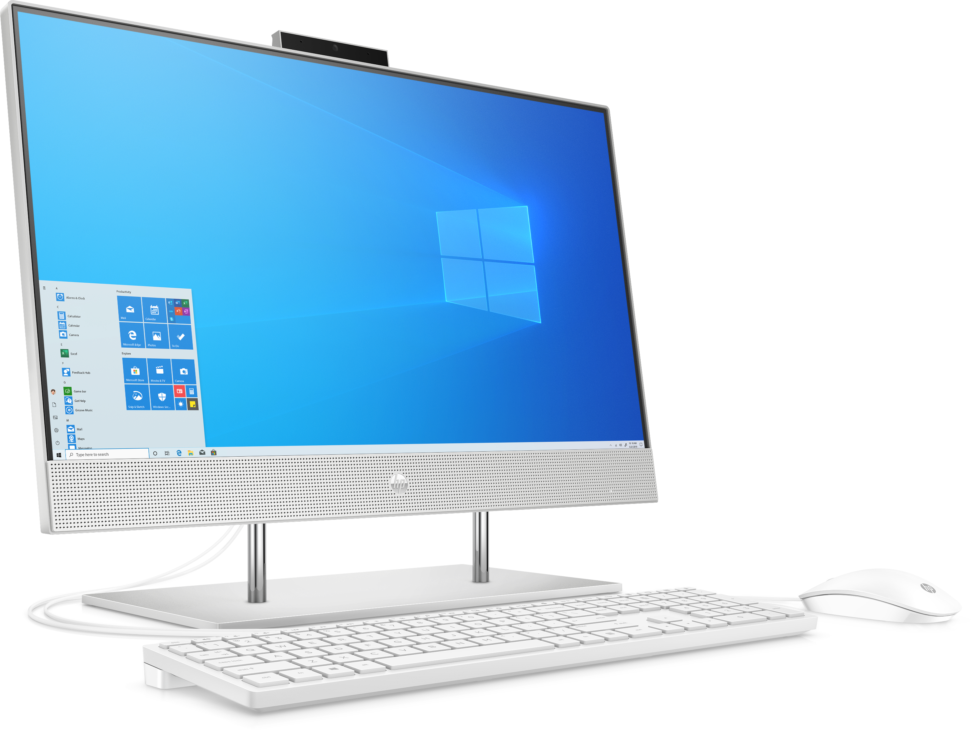 14Q16EA#ACB 24-dp0013ur aio 23.8"(1920x1080)/touch/amd ryzen 5 4500u(2.3ghz)/8192mb/512ssdgb/nodvd/int:amd intergrated graphics /cam/wifi/war 1y/natural silver/w10 + usb kbd, usb mouse HP Santreyd  - Вид №2