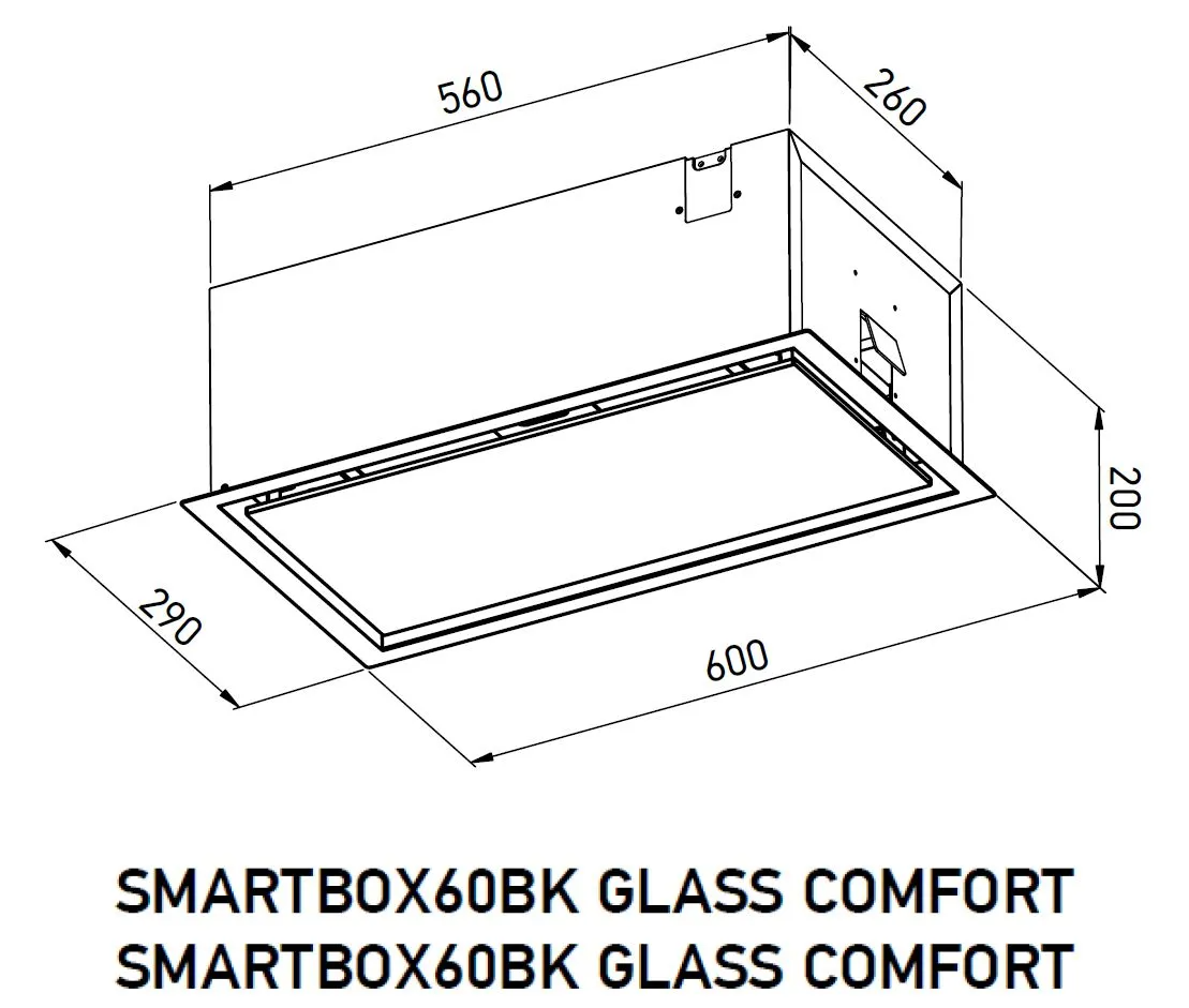 9270625 Вытяжка полновстраиваемая Meferi SMARTBOX60WH GLASS COMFORT белый/белый STDN-0096369 - Вид №16