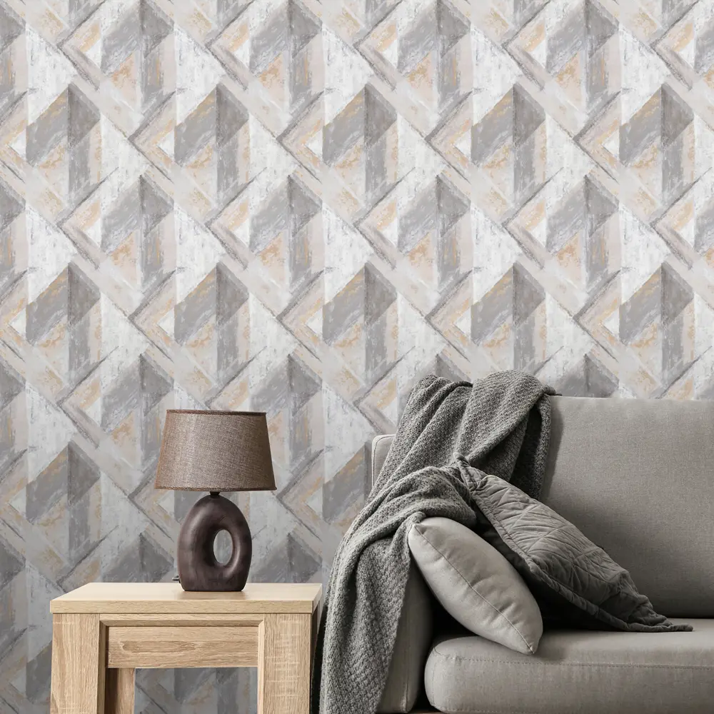Обои флизелиновые Deco-deco Grunge серо-коричневые 1.06 м 6021-12 STLM-2182083 - Вид №2