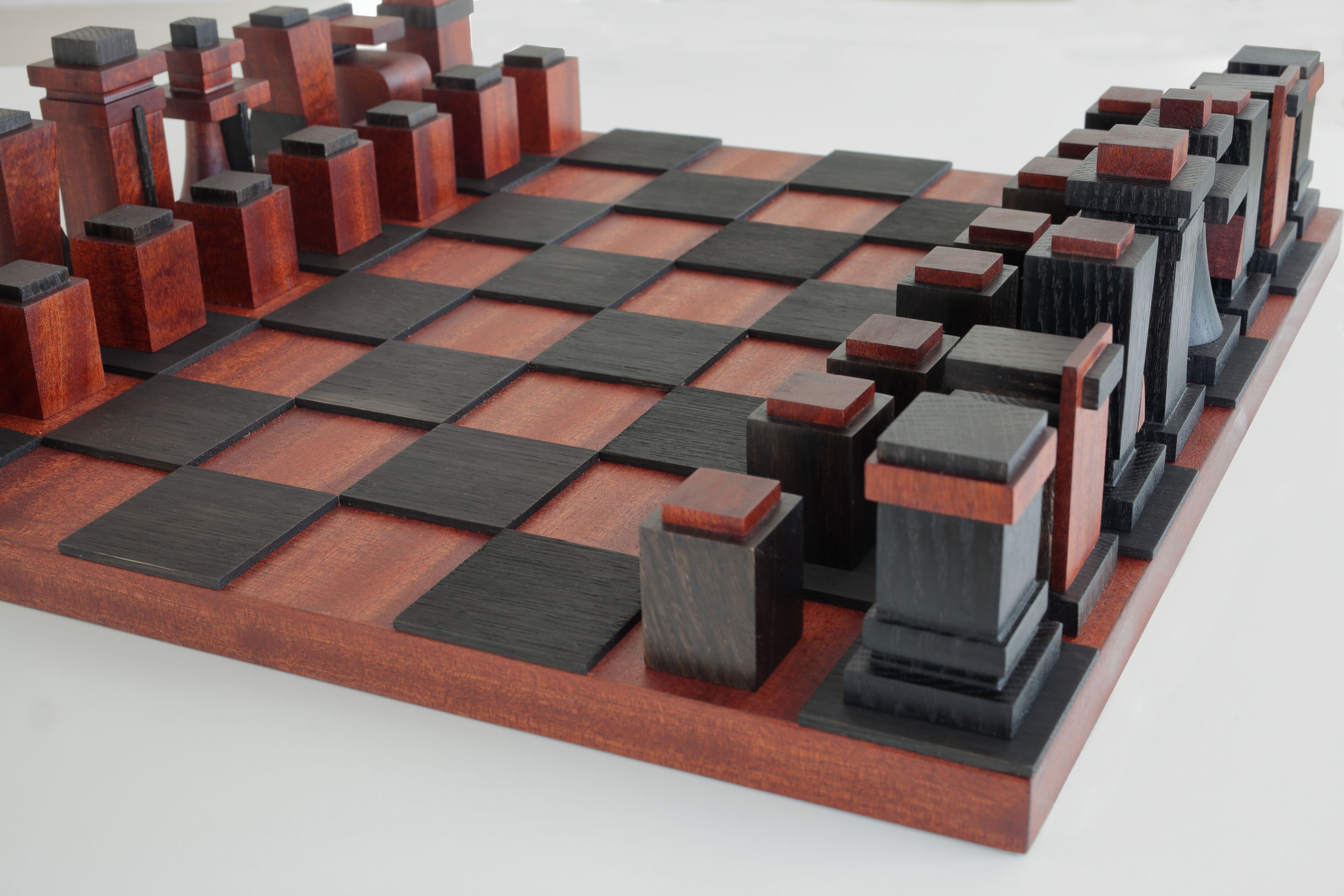 Шахматная доска из массива дуба и красного дерева Deodara SCACCHI ARCH-00001135 - Вид №1