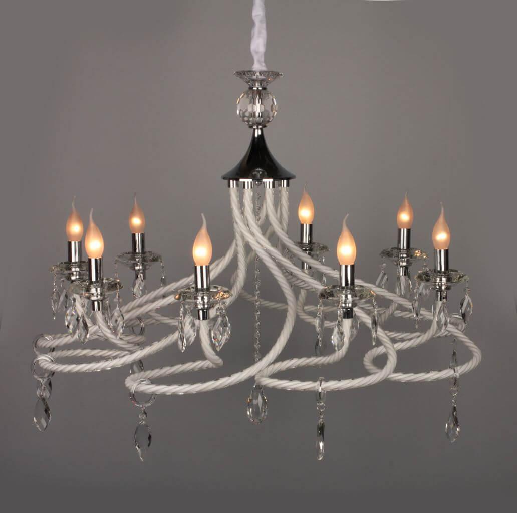 Подвесная люстра Omnilux OML-34303-08 хром OMNILUX ДИЗАЙНЕРСКИЕ 188085 Хром  - Вид №1