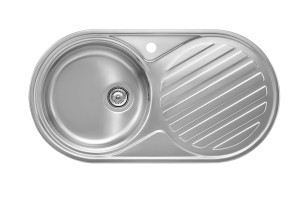 A870930901 Мойка из нержавеющей стали с одной чашей и сливом справа ROCA Duo