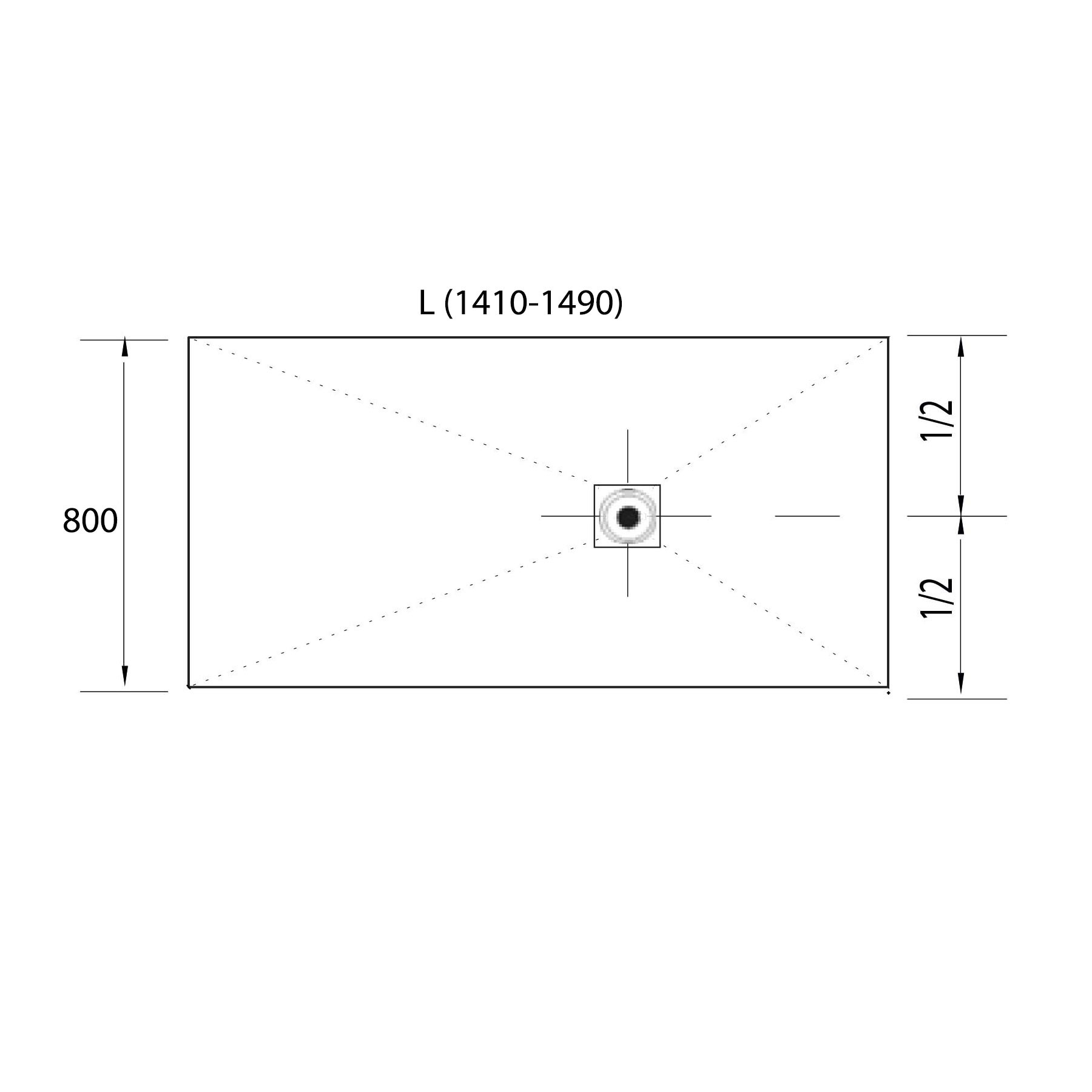 24048 SALGAR Поддон для душа RIOJA от 1410 до 1590 x 900 мм  - Вид №1